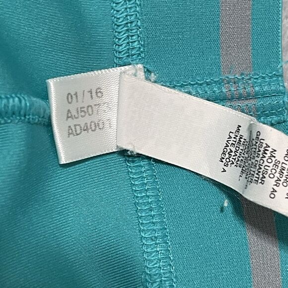 Adidas Leggings Womens XS Blue Aqua Athletic Workout Compression Vibrant Pants - Picture 4 of 7